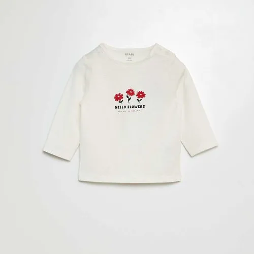 t-shirt manches longues imprimé blanc t-shirt manches longues imprimé blanc
