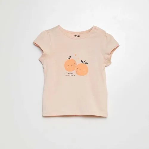 t-shirt imprimé en coton rose t-shirt imprimé en coton rose