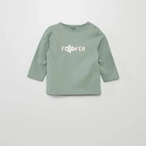 t-shirt manches longues imprimé vert t-shirt manches longues imprimé vert