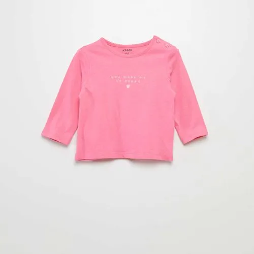 tee-shirt à message rose