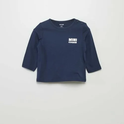 tee-shirt à message bleu
