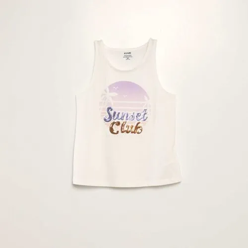 débardeur à dos nageur animé blanc débardeur à dos nageur animé blanc