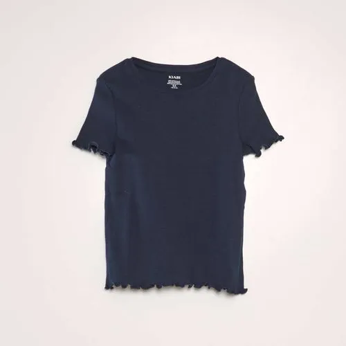 t-shirt côtelé bleu marine t-shirt côtelé bleu marine