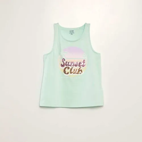 débardeur à dos nageur animé vert d'eau débardeur à dos nageur animé vert d'eau