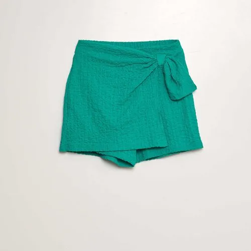 jupe short en maille gaufrée vert jupe short en maille gaufrée vert