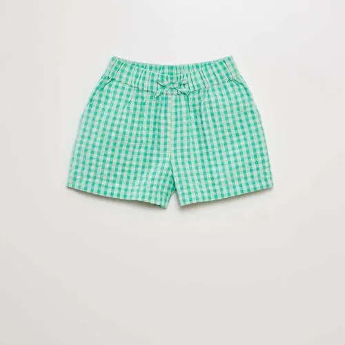 short gaufré à carreaux vert short gaufré à carreaux vert