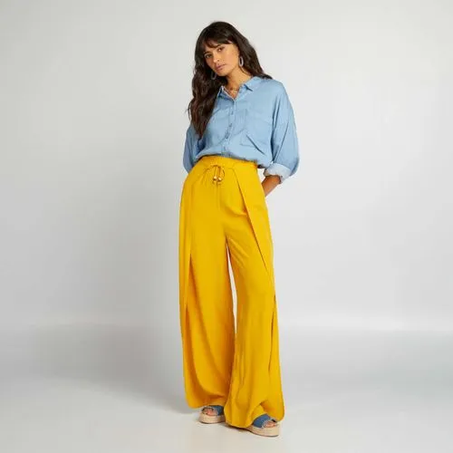 pantalon large fluide orange pantalon large fluide orange