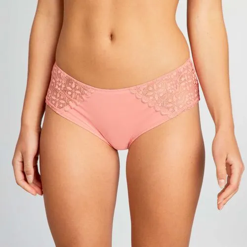 shorty micro et dentelle rose pêche shorty micro et dentelle rose pêche