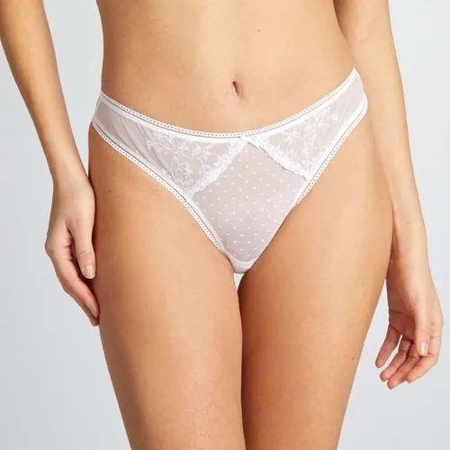 string en dentelle tulle et plumetis blanc string en dentelle tulle et plumetis blanc