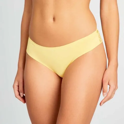 tanga micro et dentelle jaune tanga micro et dentelle jaune
