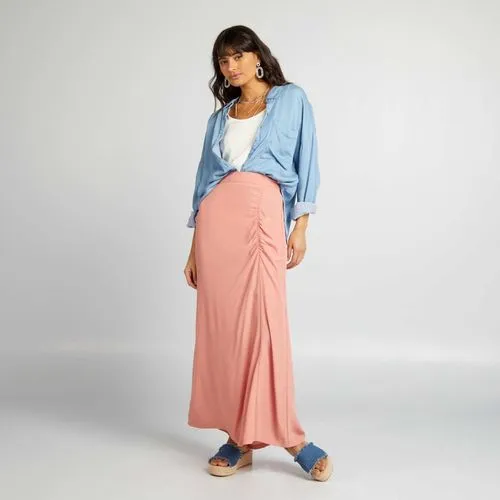 jupe fluide crêpée rose jupe fluide crêpée rose