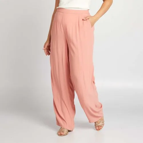 pantalon large crêpé rose pantalon large crêpé rose