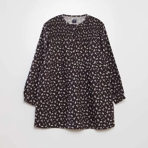 robe en maille gaufrée fleurie noir robe en maille gaufrée fleurie noir