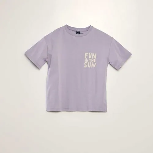 t-shirt large imprimé violet t-shirt large imprimé violet