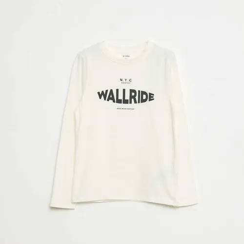 t-shirt imprimé fantaisie à manches longues blanc