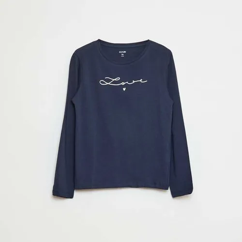 t-shirt imprimé bleu marine