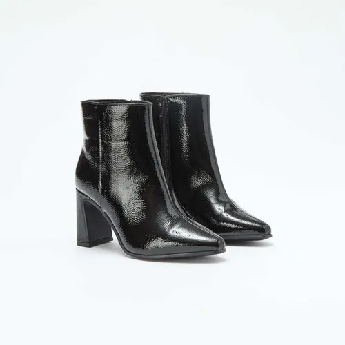 bottes en vernie uni noir