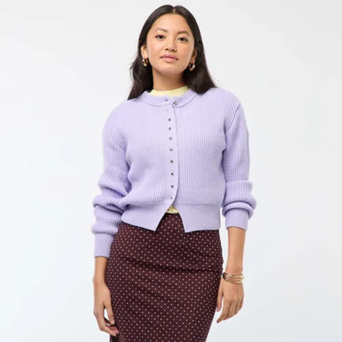 gilet boutonné maille épaisse violet gilet boutonné maille épaisse violet