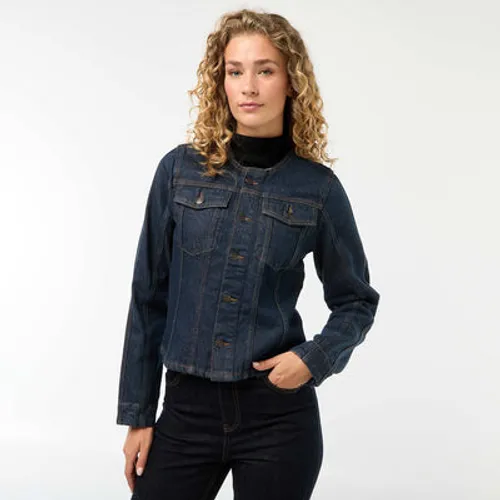 veste cintrée en denim brut rince