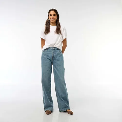 pantalon baggy taille basse bleu