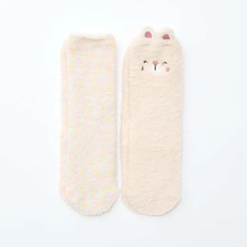 lot de 2 paires de chaussettes doudou fantaisie rose lot de 2 paires de chaussettes doudou fantaisie rose