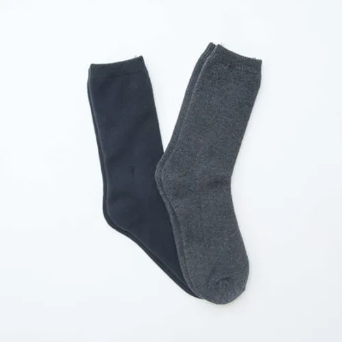 lot de 2 paires de chaussettes unies gris lot de 2 paires de chaussettes unies gris