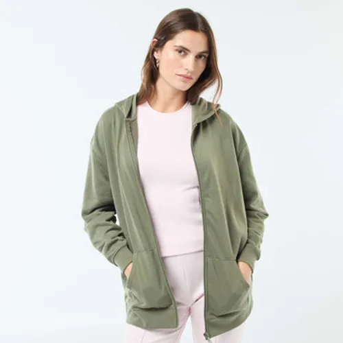 gilet à capuche uni vert