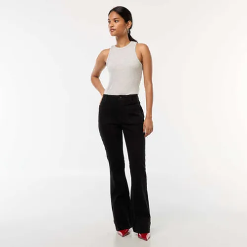 jean taille haute coupe flare/bootcut noir