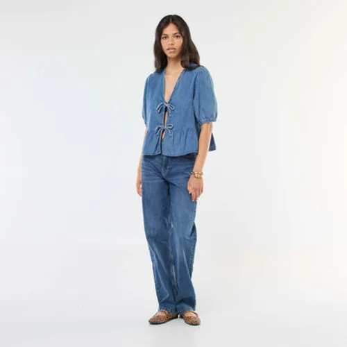 jean straight taille haute stone