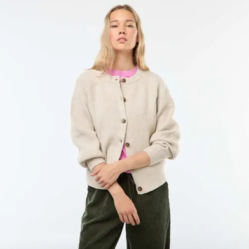 gilet maille grosse jauge gris