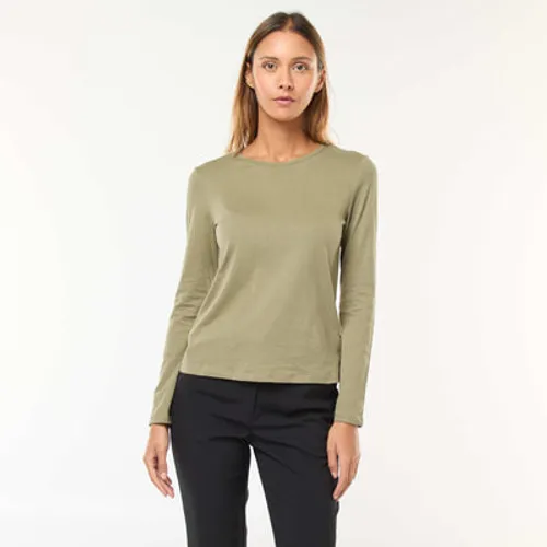 t-shirt en jersey à manches longues kaki