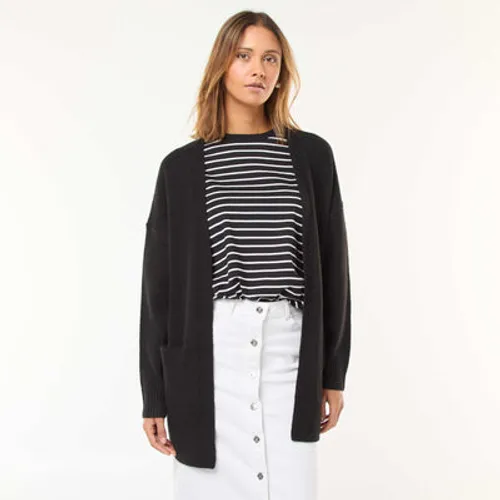 gilet long ouvert noir