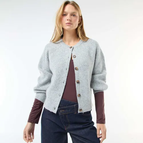 gilet maille grosse jauge gris