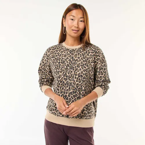 sweat à col rond imprimé léopard sweat à col rond imprimé léopard