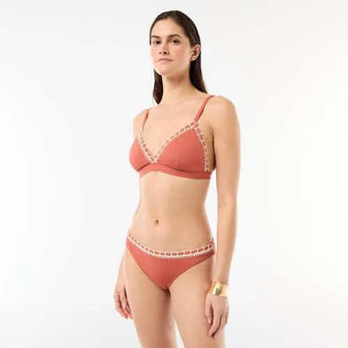 culotte de bain avec bords macramé orange