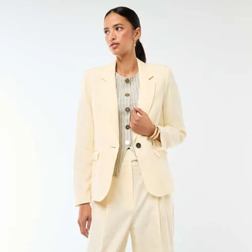 veste blazer mi-longue beige veste blazer mi-longue beige