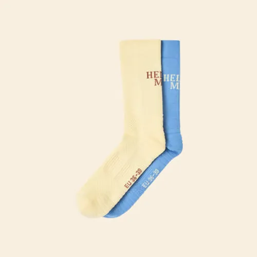 lot de 2 paires de chaussettes hautes de sport jaune