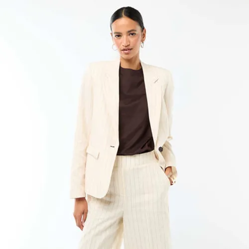 veste blazer mi-longue beige veste blazer mi-longue beige