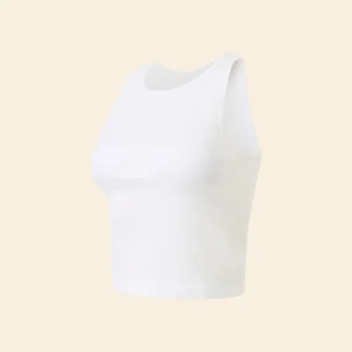 débardeur de sport avec fente au dos blanc