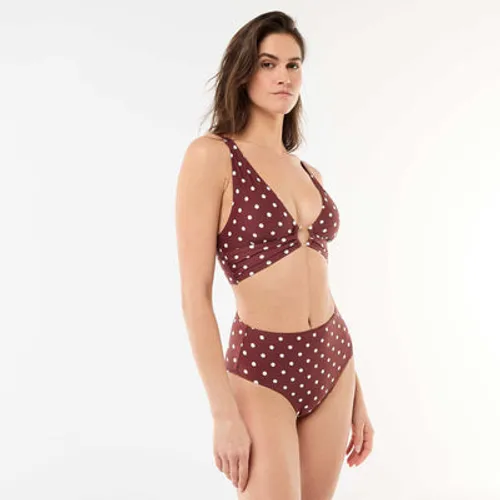 culotte de bain shapewear taille haute marron