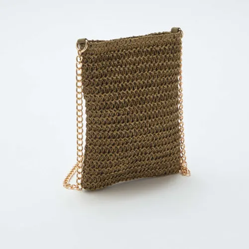 pochette de téléphone à bandoulière kaki