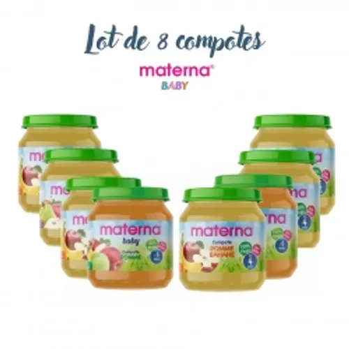 Lot de 8 compotes materna Lot de 8 compotes materna