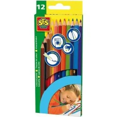 12 Crayons Couleurs Fins