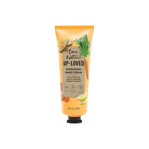 Crème énergisante pour les mains au Citron, Carotte et Gingembre naturels Love Nature Up-Loved