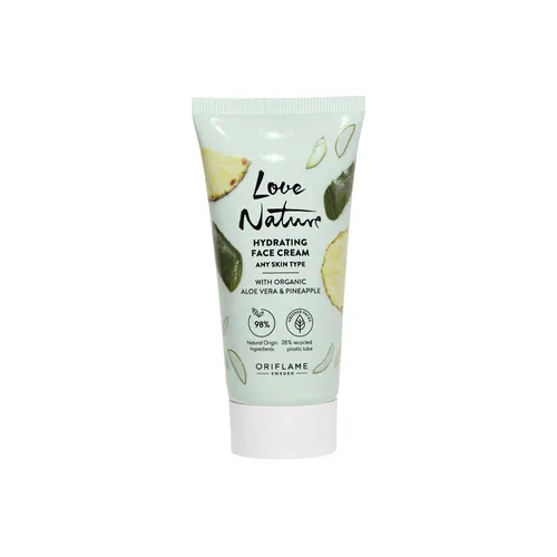 Crème Hydratante pour le Visage à l'Extrait Naturel de l'Aloe Vera et à l'Ananas Love Nature